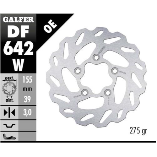 disco freno moto galfer wave fijo 155x3mm df642w