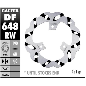 disco freno moto galder wave fijo 190x4mm df648rw