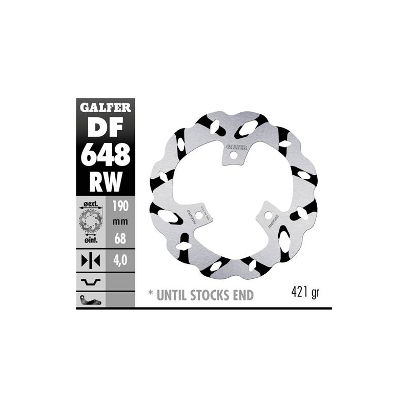 disco freno moto galder wave fijo 190x4mm df648rw