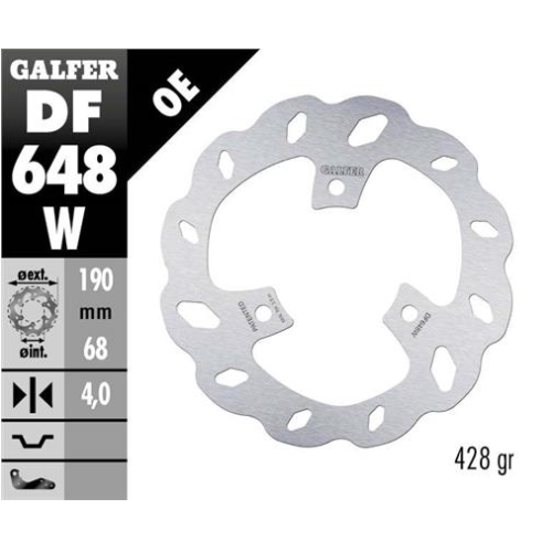 disco freno moto galfer wave fijo 190x4mm df648w