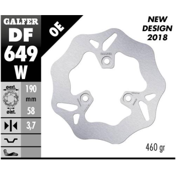 disco freno moto galfer wave fijo 190x3 8mm df649w