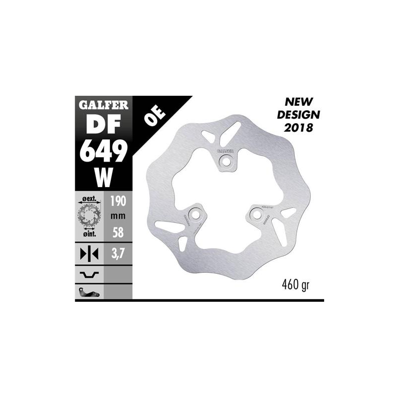 disco freno moto galfer wave fijo 190x3 8mm df649w