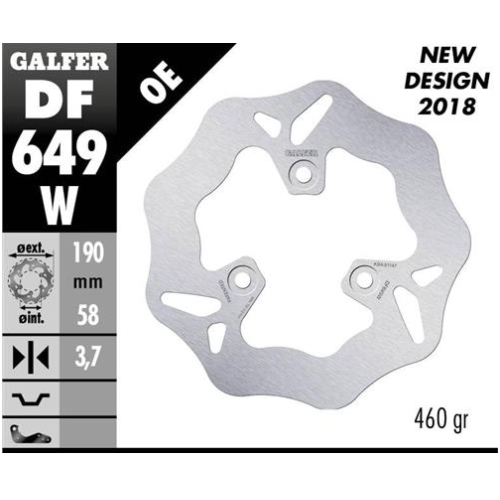 disco freno moto galfer wave fijo 190x3 8mm df649w