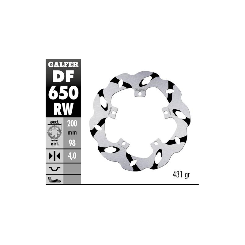 disco freno moto galder wave fijo 200x4mm df650rw
