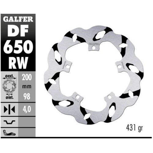 disco freno moto galder wave fijo 200x4mm df650rw