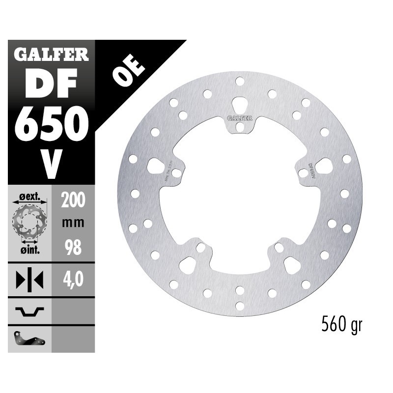 disco de freno galfer fijo redondo 200x4mm df650