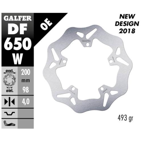 disco freno galfer df650w wave 200x4 mm 5 tornillos o108 5 piaggio hexagon fly delantero