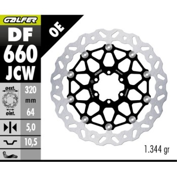 disco de freno delantero galfer df660jcw aprilia rs 660 rsv 1000