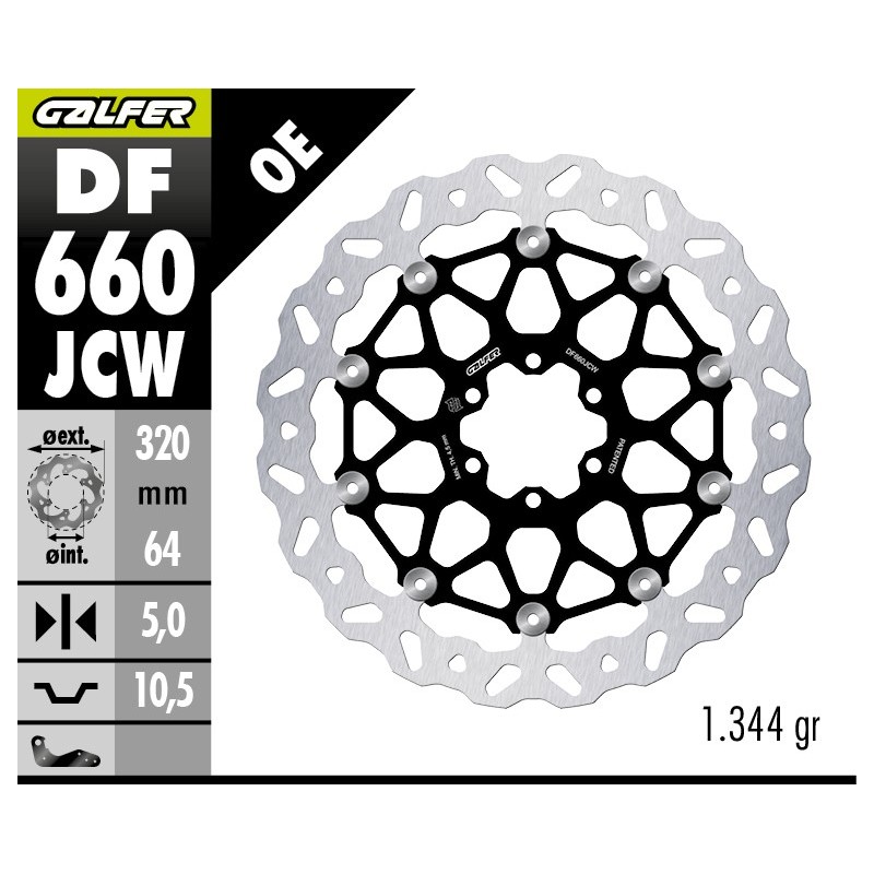 disco de freno delantero galfer df660jcw aprilia rs 660 rsv 1000