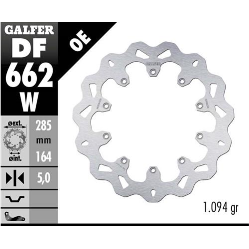 disco freno galfer df662w wave 285x5 mm bmw k75 k100 y r100 delantero o trasero segun mod