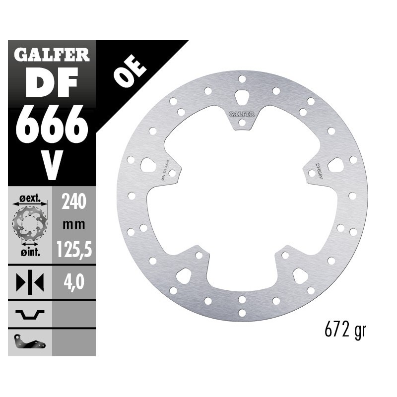 disco de freno galfer fijo redondo 240x4mm df666