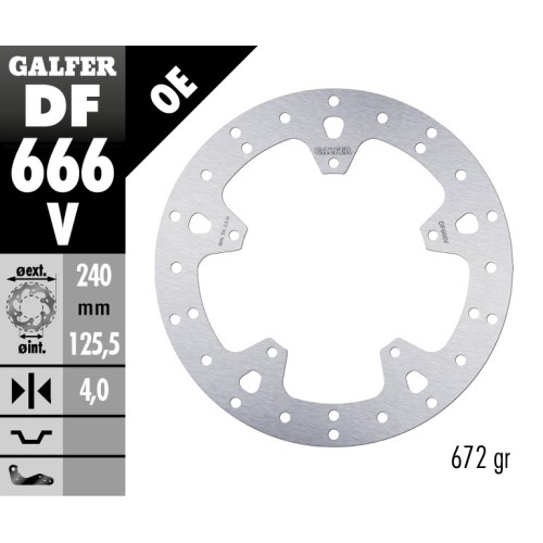 disco de freno galfer fijo redondo 240x4mm df666