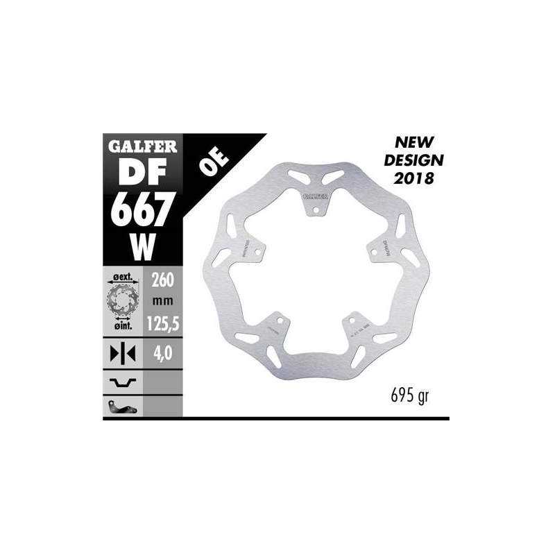 disco freno galfer df667wgal wave 260x4 mm 5 tornillos o140 5 piaggio beverly 500