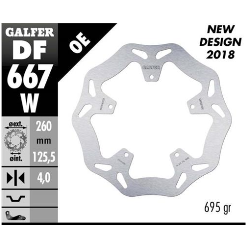 disco freno galfer df667wgal wave 260x4 mm 5 tornillos o140 5 piaggio beverly 500