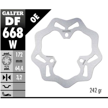 disco freno moto galfer wave fijo 172x3 2mm df668w