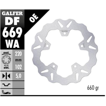 disco freno moto galfer wave fijo 220x5mm df669wa