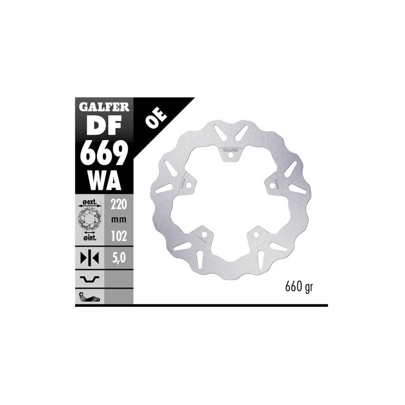 disco freno moto galfer wave fijo 220x5mm df669wa