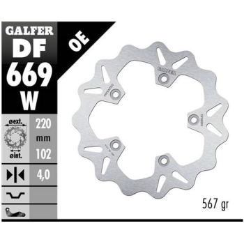 disco freno moto galfer wave fijo 220x4mm df669w