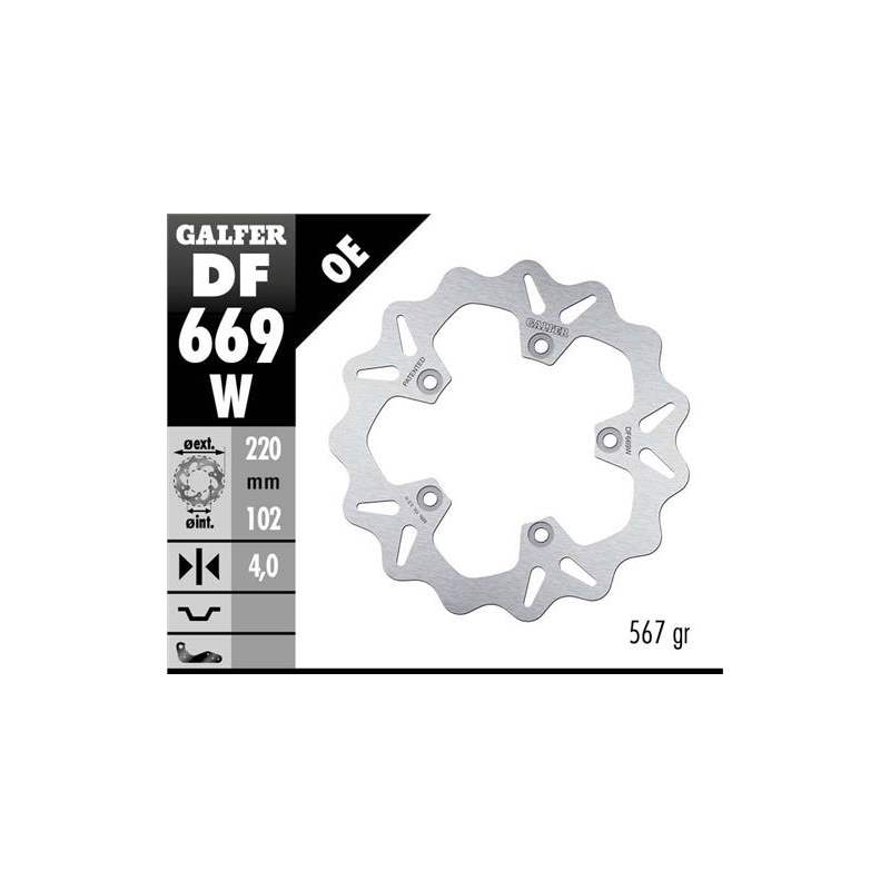 disco freno moto galfer wave fijo 220x4mm df669w