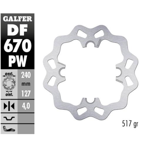 disco freno moto galfer wave fijo 240x4mm df670pw
