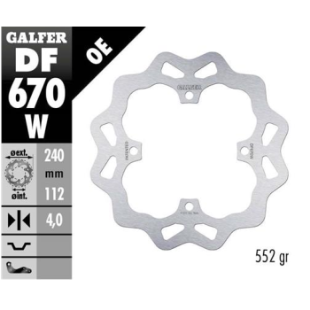 disco freno moto galfer wave fijo 240x4mm df670w