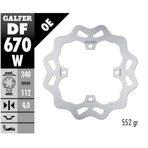 disco freno moto galfer wave fijo 240x4mm df670w