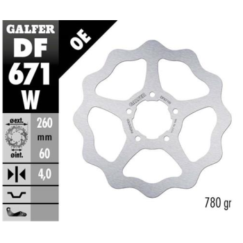 disco freno moto galfer wave fijo 260x4mm df671w