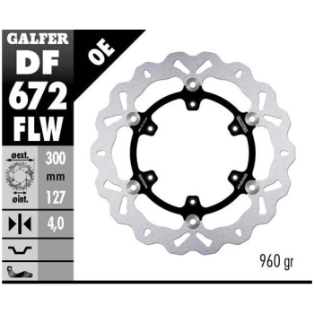 disco freno moto galfer wave flotante 300x4mm df67