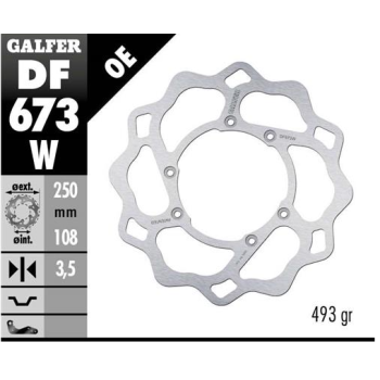 disco freno moto galfer wave fijo 250x3 5mm df673w