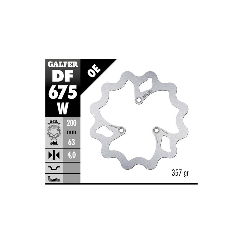 disco freno moto galfer wave fijo 200x4mm df675w