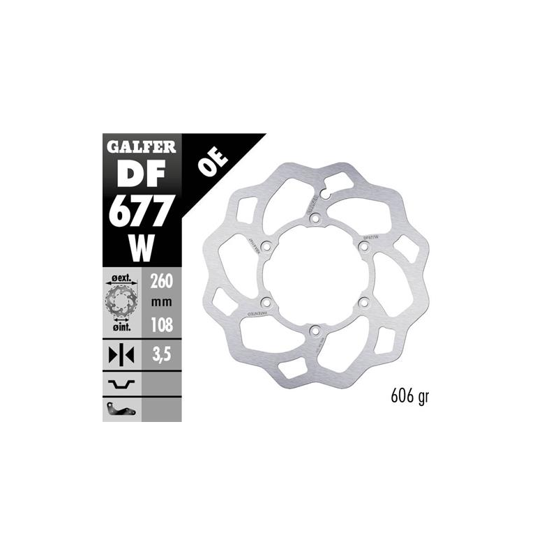 disco freno moto galfer wave fijo 260x3 5mm df677w