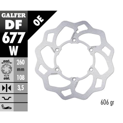 disco freno moto galfer wave fijo 260x3 5mm df677w