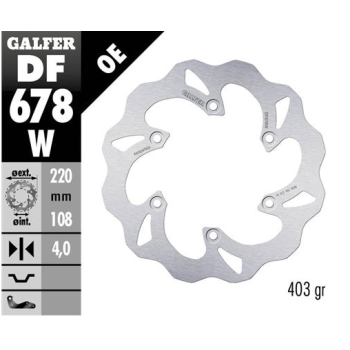 disco freno moto galfer wave fijo 220x4mm df678w