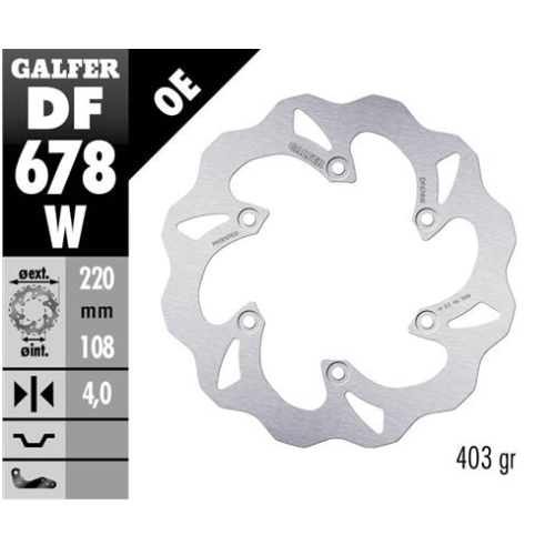 disco freno moto galfer wave fijo 220x4mm df678w