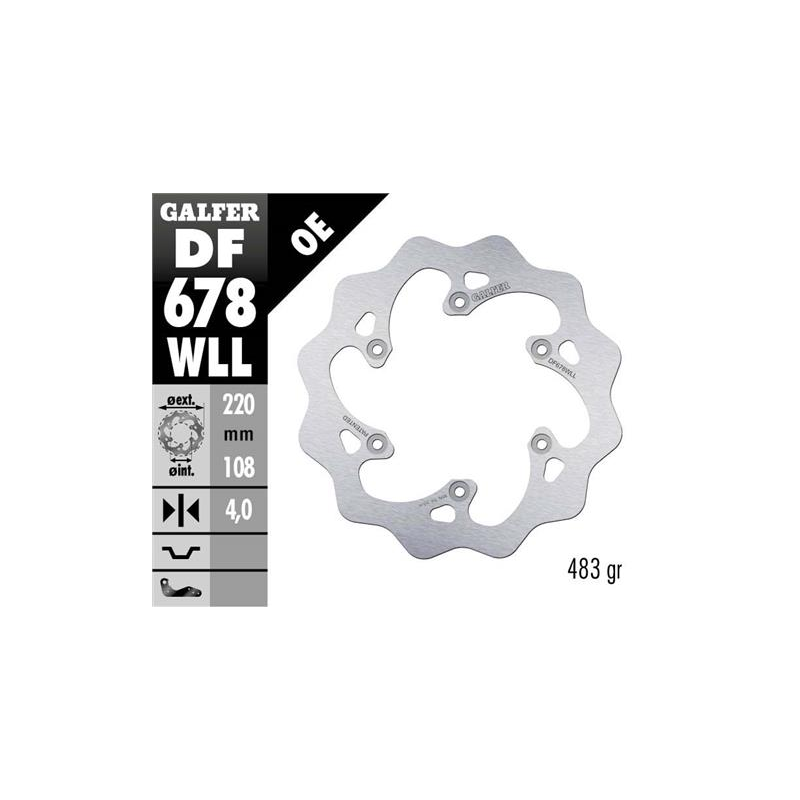 disco freno moto galder wave fijo solido df678wll