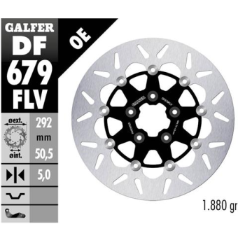 disco freno moto flotante galfer 292x5mm df679flv