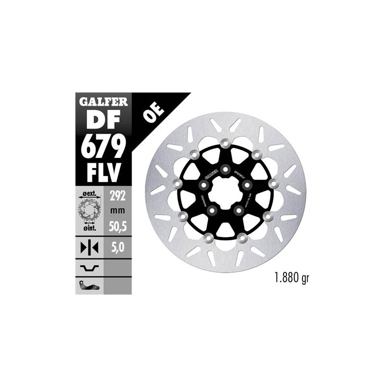 disco freno moto flotante galfer 292x5mm df679flv