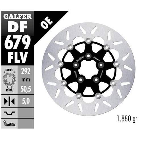 disco freno moto flotante galfer 292x5mm df679flv