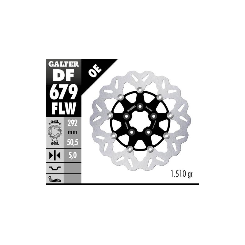 disco freno moto galfer wave flotante 292x5mm df67