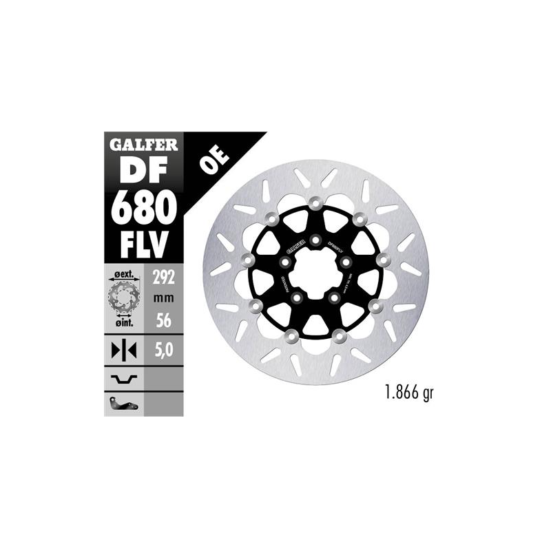disco freno moto flotante galfer 292x5mm df680flv