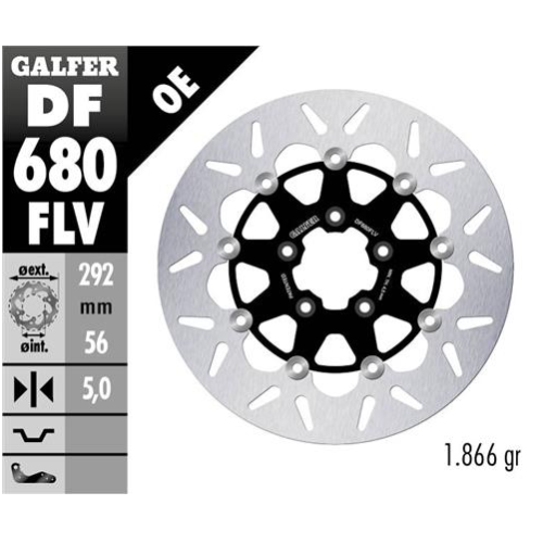disco freno moto flotante galfer 292x5mm df680flv