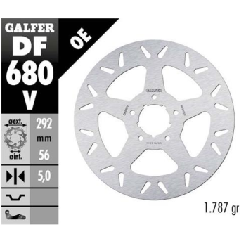 disco freno delantero redondo galfer df680v harley davidson 292x5 mm 5 tornillos