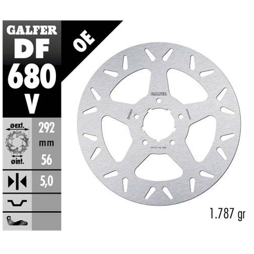 disco freno delantero redondo galfer df680v harley davidson 292x5 mm 5 tornillos