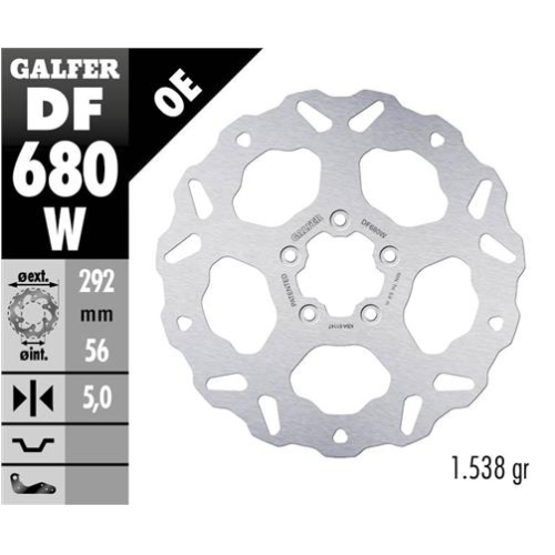 disco freno moto galfer wave fijo 292x5mm df680w