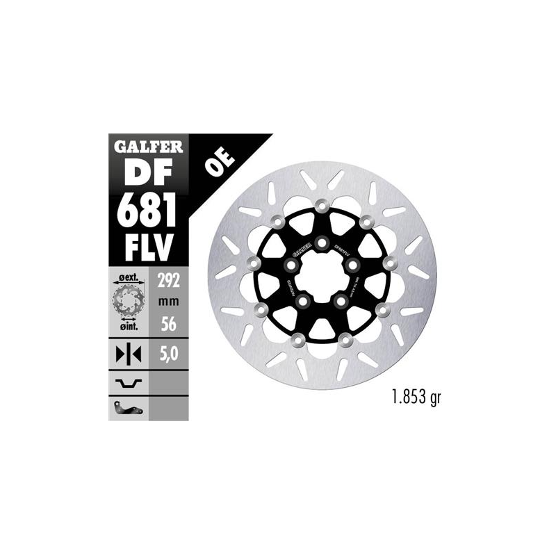 disco freno moto flotante galfer 292x5mm df681flv
