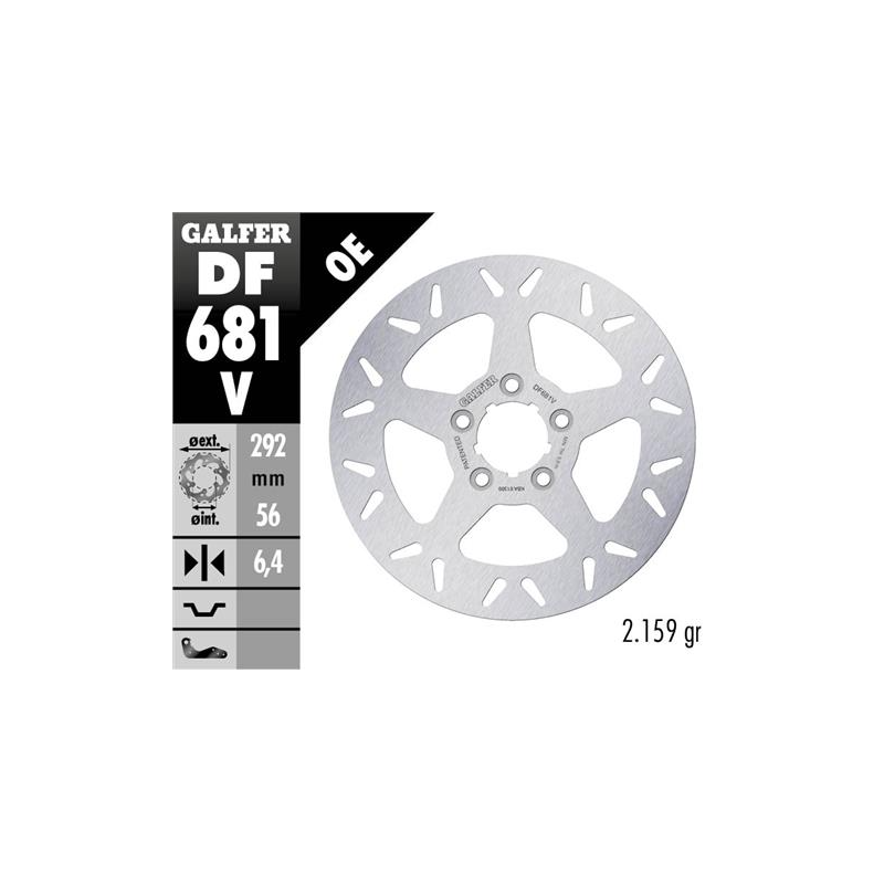 disco freno trasero galfer 292x6 5mm df681v harley davidson