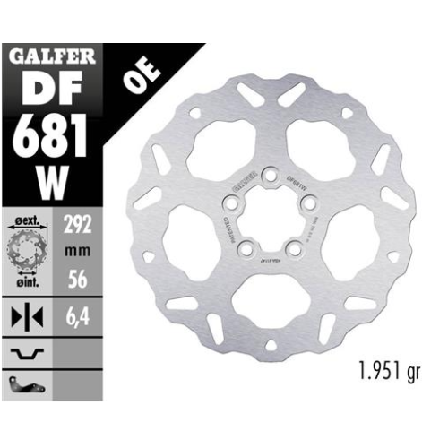 disco freno moto galfer wave fijo 292x6 4mm df681w