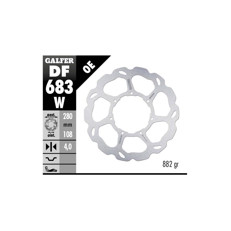 disco freno moto galfer wave fijo 279 5x4mm df683w
