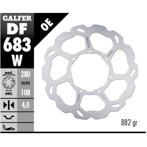 disco freno moto galfer wave fijo 279 5x4mm df683w