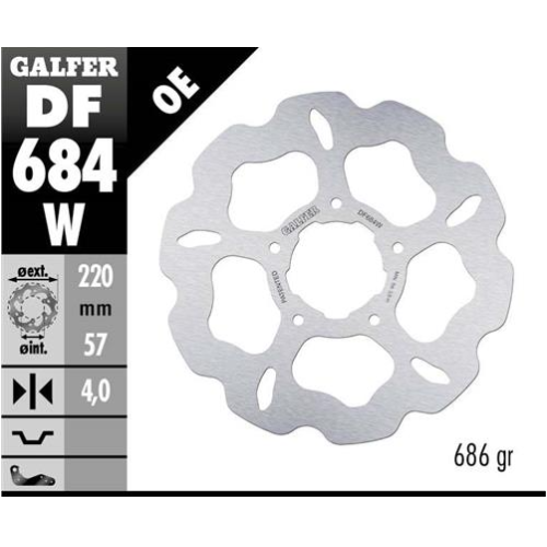 disco freno moto galfer wave fijo 219 5x4mm df684w